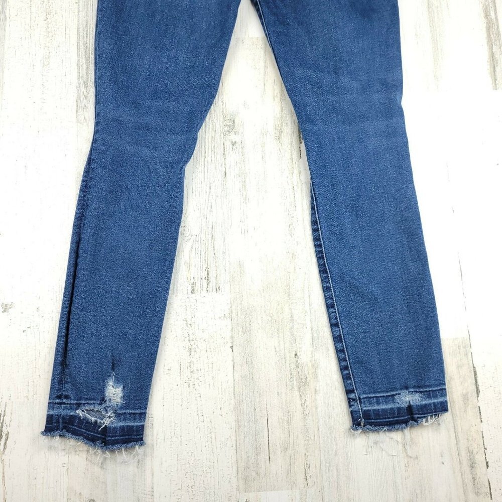DL1961 Margaux Instasculpt Ankle Skinny Cracked Blue Jeans Size 28 (30x28) EUC - Picture 8 of 10
